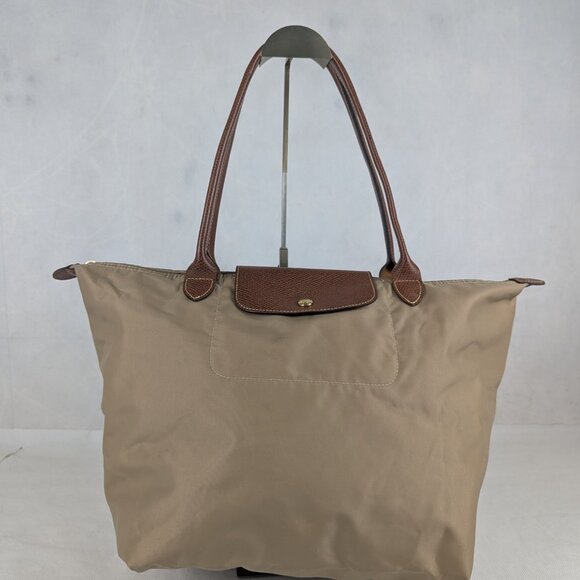 Longchamp Le Pliage Nylon Handbag Beige – Preowned, Great Deal, Chic! - Picture 1 of 16